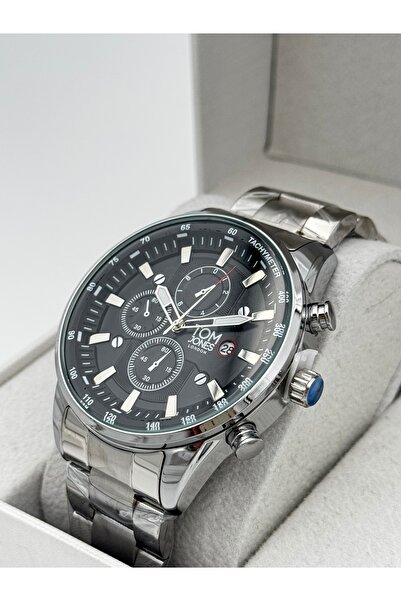 Tom Jones Siyah Kadran Çelik Kordon ERKEK KOL SAATİ