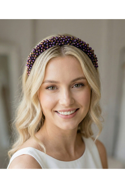 gelinmz Πολύχρωμο και λευκό κρύσταλλο νυφικό στέμμα - κομψό και κομψό σχέδιο