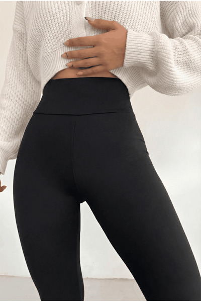 Balta Collection سروال نسائي أسود عالي الخصر - محبوك من الفولاذ مع مشد معزز و...