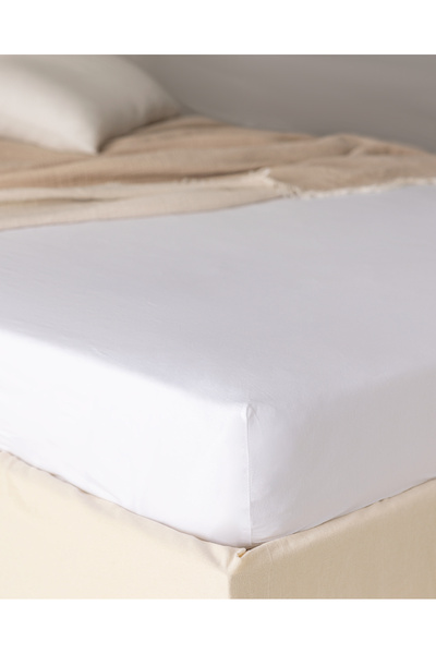 Madame Coco Belle King Size Plus Elastic Bamboo Bed Sheet - White