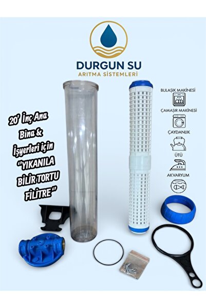 shop 20’ İnç 3/4 tekli Ana Bina & İşyerleri için ‘’YIKANILABİLİR TORTU FİLİTR...