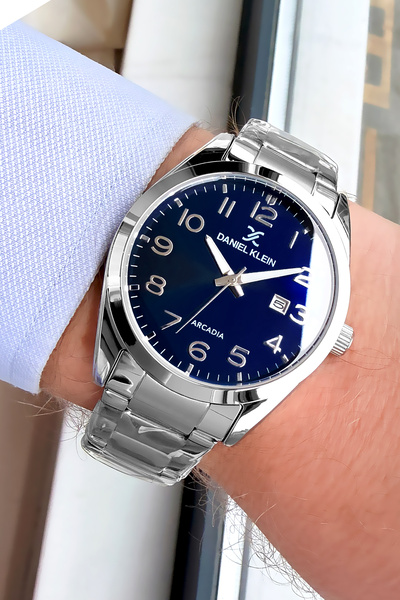 Daniel Klein Erkek Kol Saati 3 Atm Su Geçirmez Gümüş Renk Çelik Kordon DKH4581C5