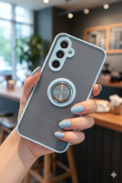 Hatreds Samsung Galaxy A54 5G İçin Kamera Korumalı Yüzüklü Kılıf - Leke Tutma...