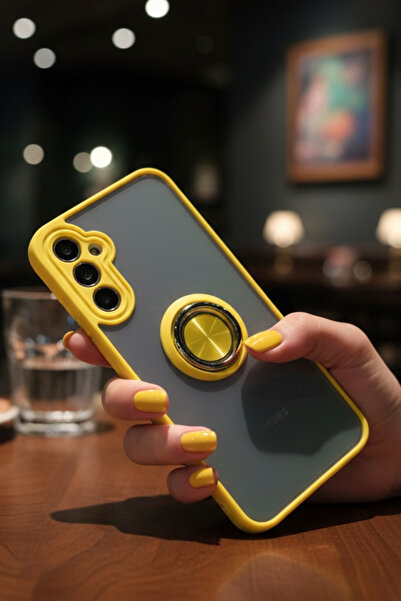 Hatreds Samsung Galaxy A24 4G İçin Kamera Korumalı Yüzüklü Kılıf - Leke Tutma...