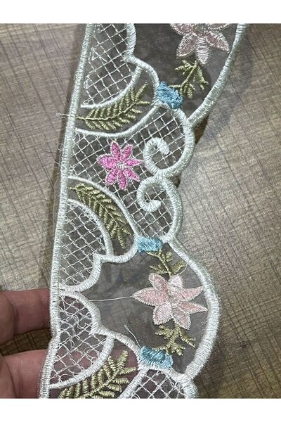 Gönülden Tasarım 8 CM ŠIROKA VEZNA TRAKA T Til GUIPURE TRAKA DEKORATIVNA TRAK...