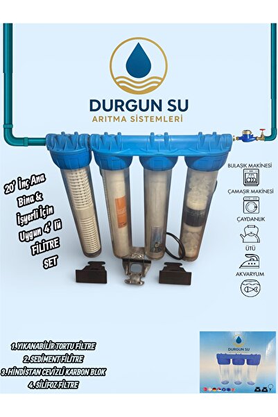 Shrek 4 lü 3/4 20 inç su arıtma filtreleme