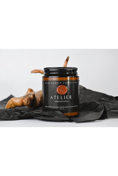 The Klōi Atelier Amber Oud Vanilya Kokulu Doğal Soya El Yapımı Kavanoz Mum