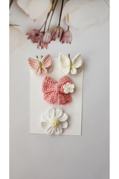 Baby Saçsız bebek tokası 4'lü set Organik