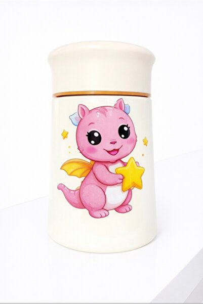 HOPEFUL DESİGN ترمس ديزايند دراغون 280 مل لتخزين طعام الأطفال، ترمس من الفولا...