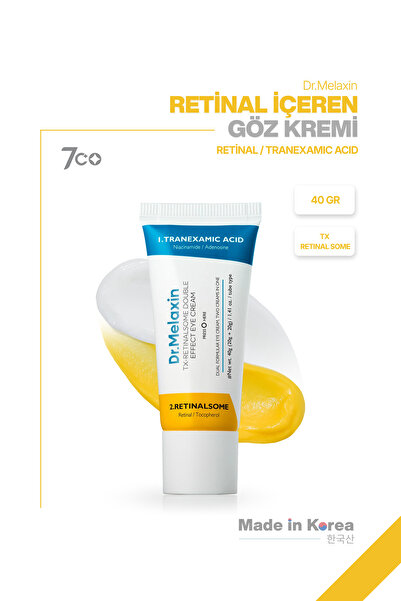 Dr.Melaxin TX Retinalsome Çift Etkili Göz Kremi Morluk Kırışıklık Karşıtı Ayd...