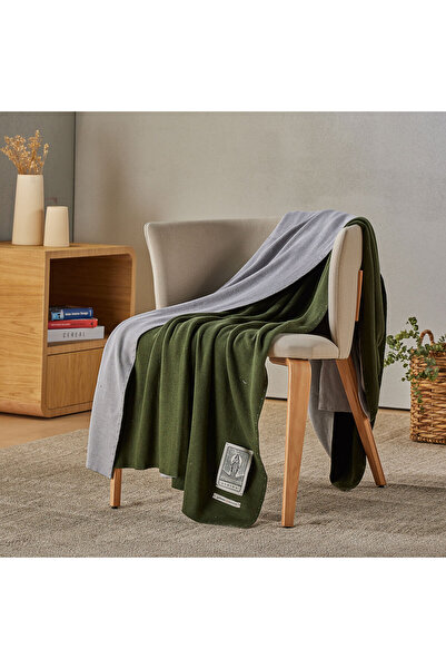 Yatsan Maison Albina Throw TV Battaniyesi Haki-Gri