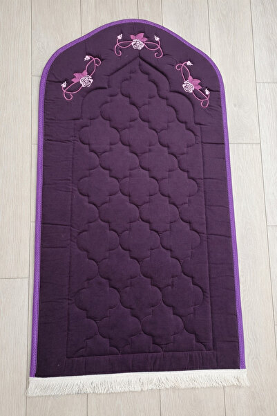 Bripurga سجادة صلاة فاخرة مطرزة مع دعم طبي للقدم - قاعدة مانعة للانزلاق، تصميم عصري