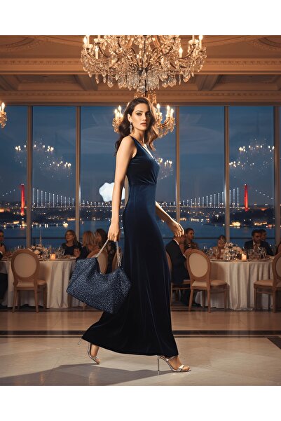 OUEEN ELİZABETH Γυναικεία τσάντα χειρός-ώμου - Μαλακό δέρμα, Κρυστάλλινη Πέτρ...