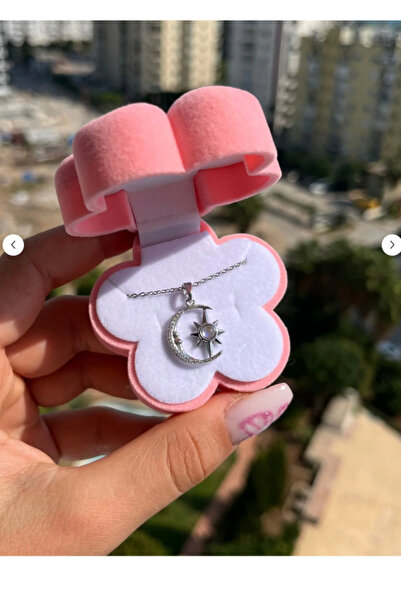 lilith accesuary قلادة الهلال والنجمة القطبية الشفافة، قلادة نسائية من الفولا...