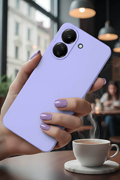 Hatreds Xiaomi Redmi 13C İçin Uyumlu İçi Kadife Sıvı Silikon Kılıf