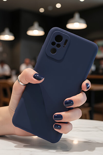 Hatreds Xiaomi Redmi Note 10S İçin Uyumlu İçi Kadife Sıvı Silikon Kılıf