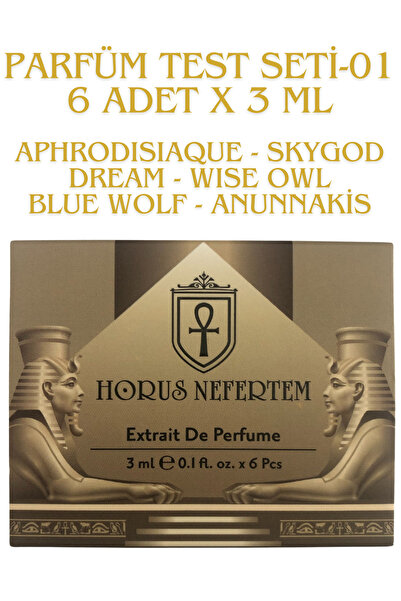 Horus Nefertem TEST SETi-01 - 6 Adet x 3ml Parfüm Keşif Seti Deneme Boyu Seti...