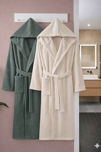 Federico Fabrizio Serena veliki unisex set od 2 dela, ogrtač za kupanje, Pamu...