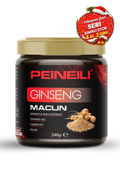 PEINEILI Ginseng, Maca Extract, Tongkat Ali, Çakşır Otu, Panax Içeren Kuvvet Bitkisel Karışımlı Macunu 240 gr