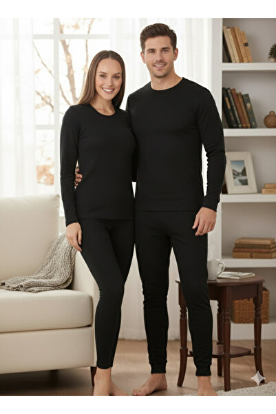 JAKC WAYS طقم ملابس داخلية حرارية للجنسين، مقاس مبطن بالصوف (للجنسين)