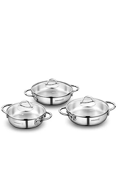 KORKMAZ طقم أواني طهي من الفولاذ المقاوم للصدأ من بيكاتا (تومبيك). يتكون من 6 قطع. / A1805
