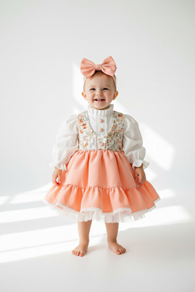 Hobidik Baby Rochie pentru fetiță, copil, cu model floral, detașabilă, pentru...