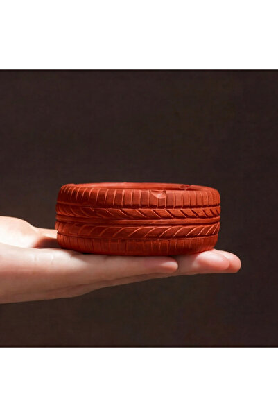 Heaven Earth Renkli Beton Lastik Kül Tablası – El Yapımı Endüstriyel Tasarım ...