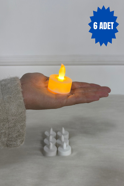 AZREN STORE Beyaz Led Mum, Led Işıklı Konsept Hediyelik,Doğum Günü,Sürpriz Ku...