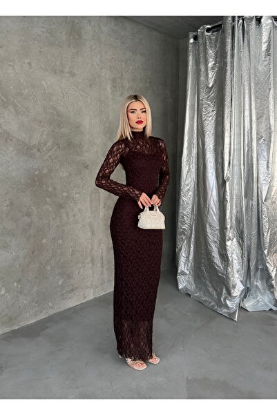 ÇEÇİM Kadın Dantel Maxi Elbise ZYN-58859