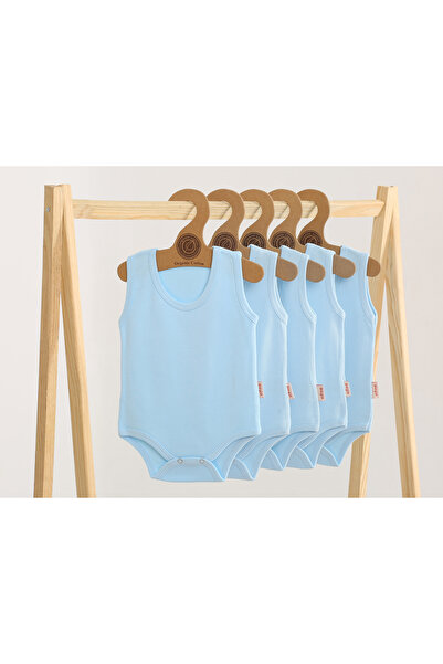vitmo 5'li Zıbın Bebek Askılı Çıtçıtlı Body %100 Pamuk