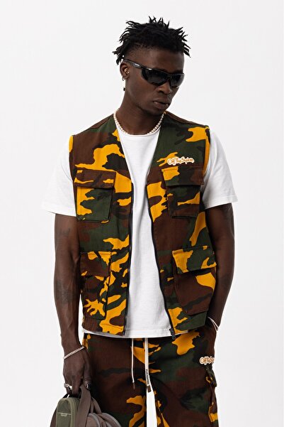 Plus Eighteen Of The System Kamuflaj Erkek Yelek