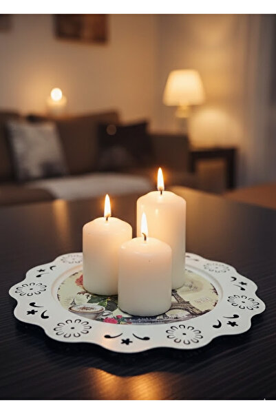 co arma صحن حامل شموع معدني مقاس 30 سم