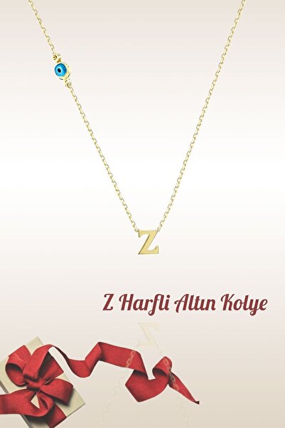 Hepimitu Z Harfli Nazar Boncuklu Altın Kolye