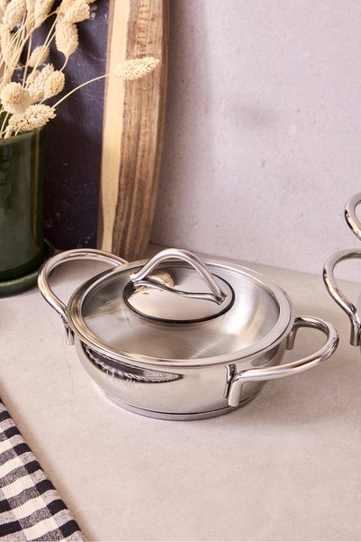 Perotti Burgaz Induction Base 6 Piece Steel Cookware Set