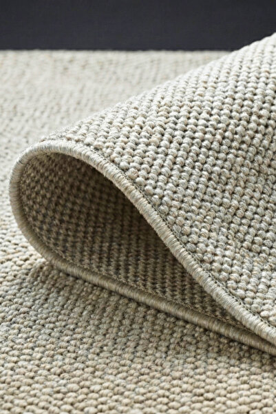 Anaska Home Modern Desenli Krem Sisal Yumuşak Jüt Halı Oturma Odası Halısı Sa...