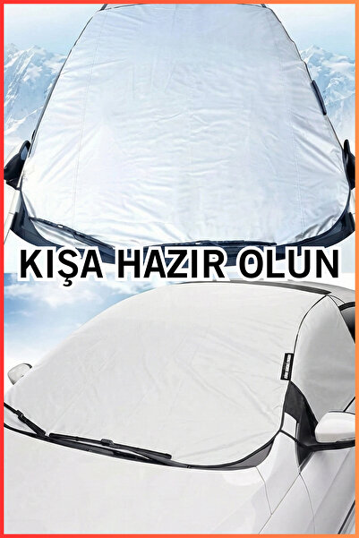 figiza غطاء حماية من القماش المشمع للنوافذ الأمامية والجانبية للسيارة، نصف مش...