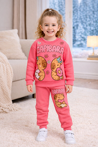 ARBİ kids Trening pentru fete cu ursuleț capibara cu trei fire cu căptușeală ...