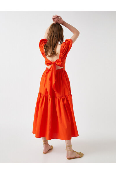 Koton فستان قطني بتفاصيل على الظهر