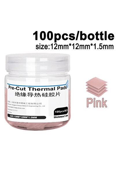 Choice 100 قطعة من وسادات السيليكون العازلة للحرارة باللون الوردي، مقاومة عال...