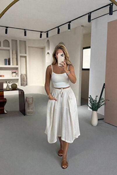 Sezgi Tekin Natural Keten Şalvar Pantolon