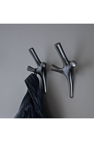 System 2075 Duvara Monte Portmanto Askılığı Siyah Renk Çap 109 Mm