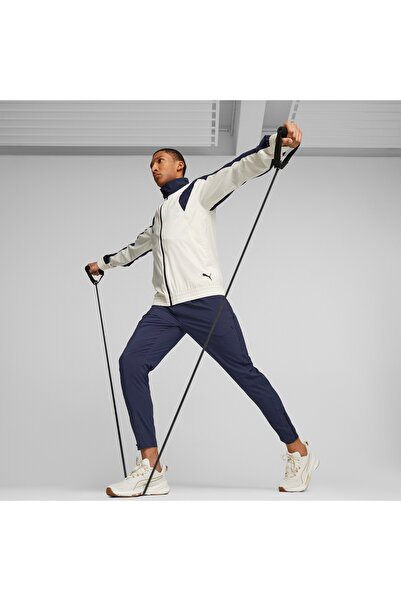 Puma Mens FIT Full-Zip Woven Training Jacket - White