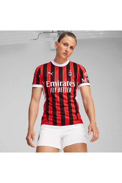 Puma قميص كرة القدم الرئيسي للسيدات من إيه سي ميلان 24/25 - أحمر