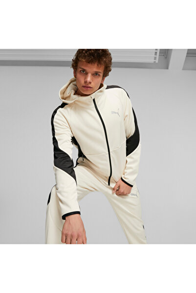 Puma Mens Evostripe Full-zip Hoodie Sweat Jacket - White