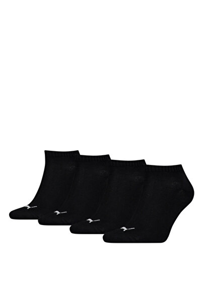 Puma Unisex Unisex Quarter Plain Sock 4 pack - Black