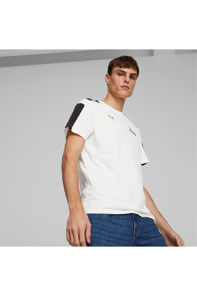 Puma x Porsche Men Sportswear Fit Short Sleeves Training T-Shirt, White