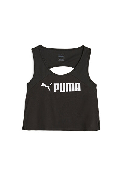 Puma بلوزة رياضية بدون أكمام للنساء للتدريب - أسود