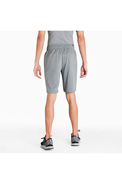Puma شورت جيرسي أساسي للرجال مقاس 10 بوصات - رمادي