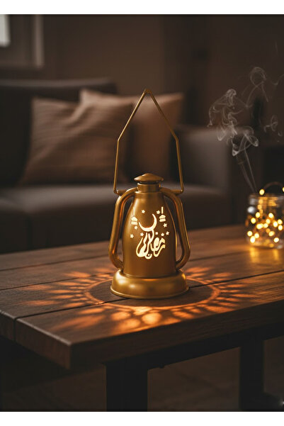 Generic فانوس رمضان LED ذهبي 20 سم