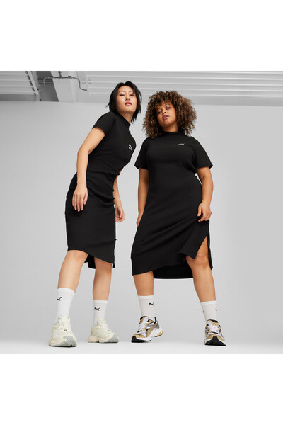 Puma Womens CLASSICS Ribbed Dress - Black